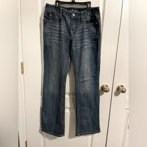 INC International Concepts Dark Wash Boot-cut Jeans